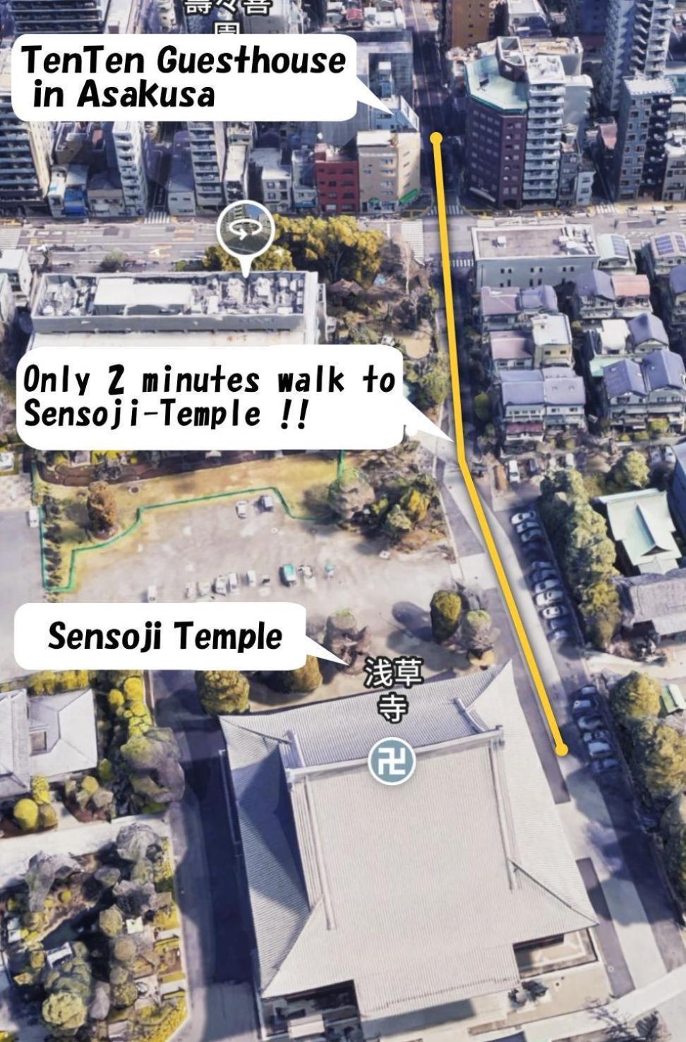 Tenten Guesthouse In Asakusa Tokyo prefektur Exteriör bild